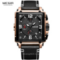 MEGIR 2061 Top Brand Luxury Chronograph Quartz Watches Clock Men Leather Sport Army Military Wrist Watches 2019 Hot Selling